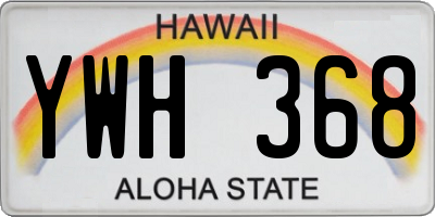 HI license plate YWH368