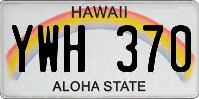 HI license plate YWH370
