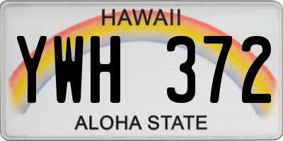 HI license plate YWH372