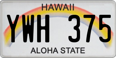 HI license plate YWH375