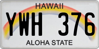 HI license plate YWH376