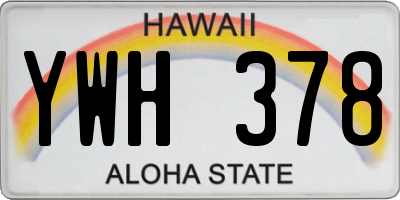 HI license plate YWH378