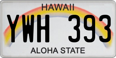 HI license plate YWH393