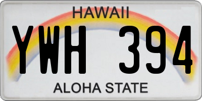 HI license plate YWH394