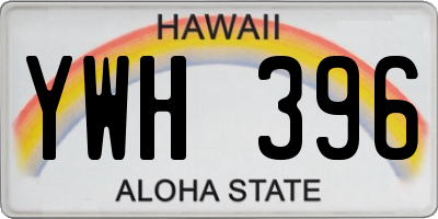 HI license plate YWH396