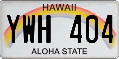 HI license plate YWH404