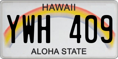 HI license plate YWH409