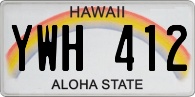 HI license plate YWH412