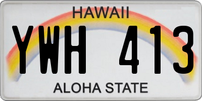 HI license plate YWH413