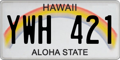 HI license plate YWH421