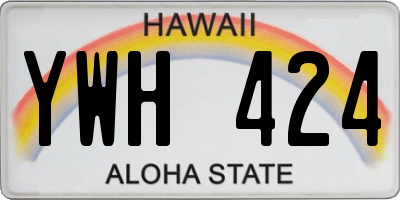 HI license plate YWH424