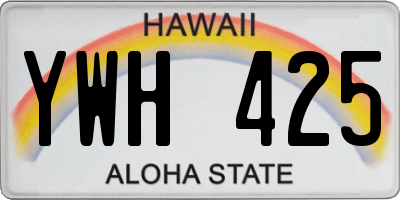 HI license plate YWH425
