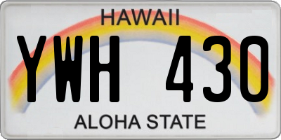 HI license plate YWH430