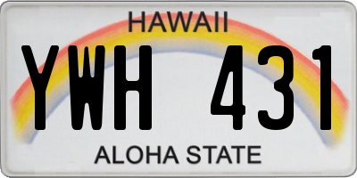 HI license plate YWH431