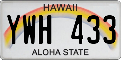 HI license plate YWH433