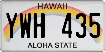 HI license plate YWH435