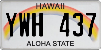 HI license plate YWH437