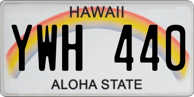 HI license plate YWH440