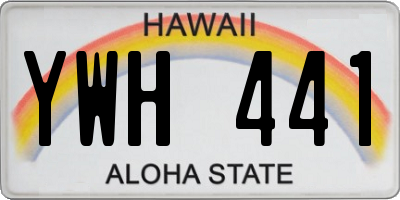 HI license plate YWH441