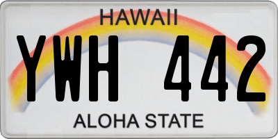 HI license plate YWH442