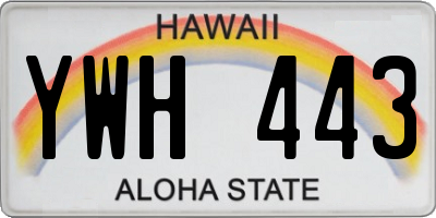 HI license plate YWH443