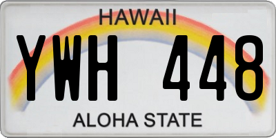 HI license plate YWH448