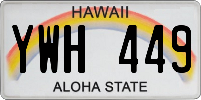 HI license plate YWH449