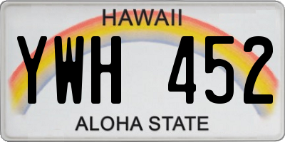 HI license plate YWH452