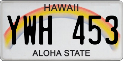 HI license plate YWH453