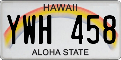 HI license plate YWH458