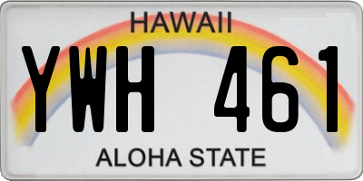 HI license plate YWH461