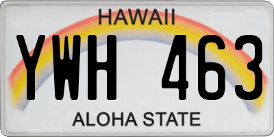 HI license plate YWH463