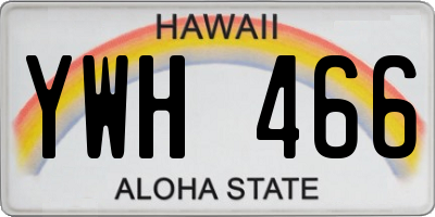 HI license plate YWH466