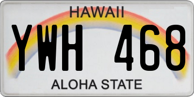 HI license plate YWH468