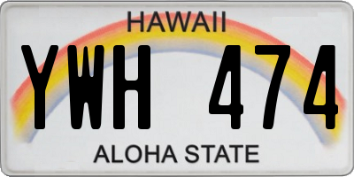 HI license plate YWH474