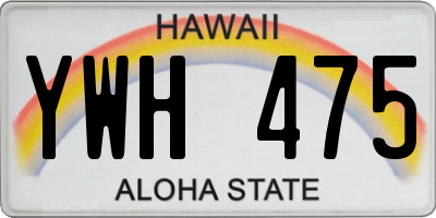 HI license plate YWH475