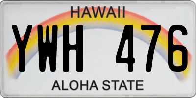HI license plate YWH476