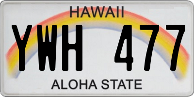 HI license plate YWH477