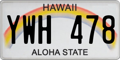 HI license plate YWH478
