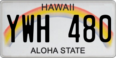 HI license plate YWH480