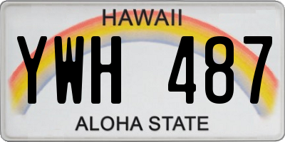 HI license plate YWH487