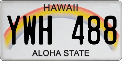 HI license plate YWH488