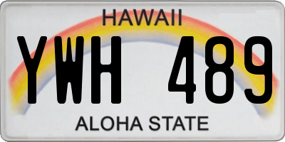 HI license plate YWH489