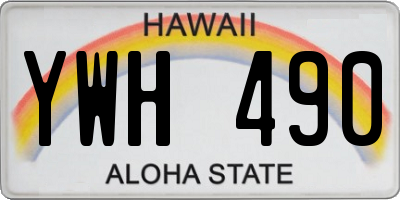 HI license plate YWH490