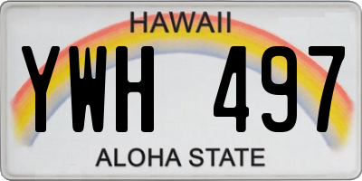 HI license plate YWH497