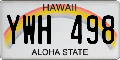 HI license plate YWH498