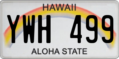 HI license plate YWH499