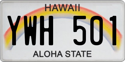 HI license plate YWH501
