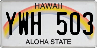 HI license plate YWH503