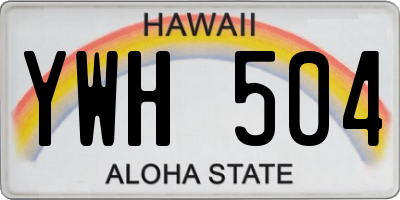HI license plate YWH504